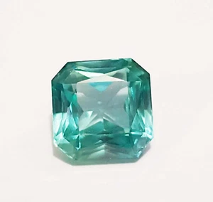 10.05 Ct Green Bluish Natural Sapphire Square Shape Extra Gift Loose Gemstone - Picture 1 of 8