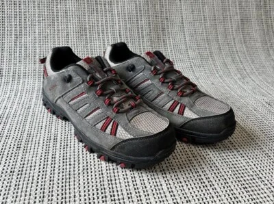 Columbia Youth Kids 7 Gray Red Sneakers Shoes Lace Up Hiking Athletic BY3226-023 - Image 1 of 4