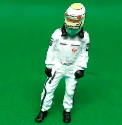 Jenson Button BRAWN GP BGP 001 2009 pilot Mini DRIVER FIGURE 1:43 METAL - Immagine 1 di 4