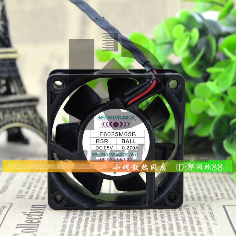 1 pcs USB high air volume cooling fan  F6025M05B DC5V 0.27A 6CM 6025 - Image 1 of 1