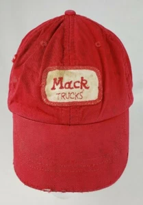 RARO Vintage Mack Trucks Cappello Berretto Camion Autista Stazione di Servizio Insegna Olio Pubblicità - Foto 1 di 12