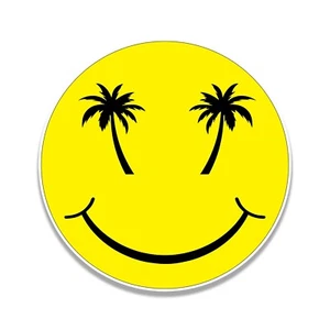 Palmetto Smiley Happy Face Vinyl Aufkleber gelb Happy Smiley Gesicht wasserdicht - Bild 1 von 3