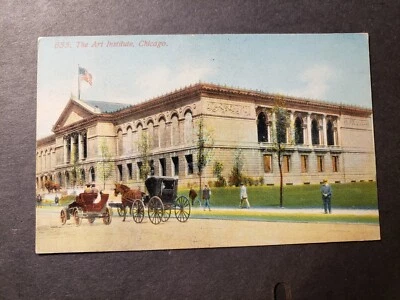 MICHIGAN CITY to VALPARAISO, IN 1913 Postal History Cover CHICAGO Postcard - Image 1 of 2