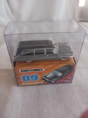 Matchbox 09 Superfast 63 Cadillac Hearse Silver Grey 2007 Mattel NEW  - Image 1 of 4