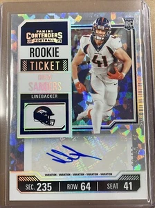 Drew Sanders Auto 2023 Contenders RC Rookie Ticket Cracked Ice /23 Autograph - Picture 1 of 4