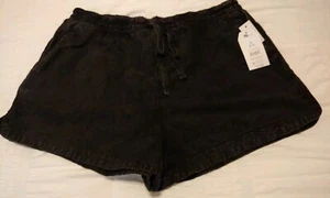 Time And Tru Black Dye Pull On Shorts Womens Size Small NWT - Picture 1 of 9