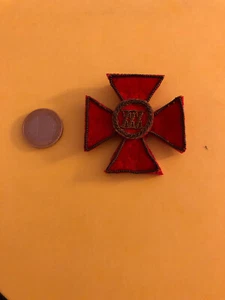 Broche à identifier croix maçonnique scout militaire ? en tissu brodé - Foto 1 di 2