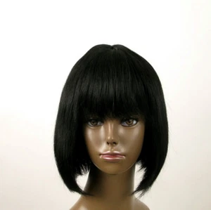 perruque afro femme 100% cheveux naturel mi longue noir ref JACKIE 01 1B - Imagen 1 de 9