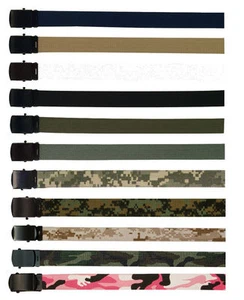 Camouflage/Solid Colors 100% Cotton Military Web Belts 20% off LIST - Picture 1 of 20