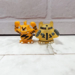Electabuzz + Electivire Pokemon Bandai Figure Bundle Finger Puppet 1997 CGTSJ - Picture 1 of 2