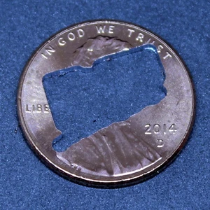Lucky penny with Connecticut cut out - Picture 1 of 1