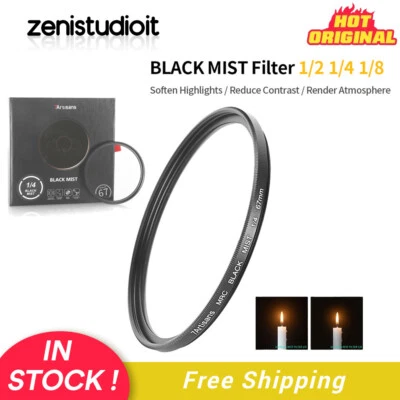 US 7artisans Black Mist Diffusion Filter 77-82mm 1/2 1/4 Camera Lens Filter - Image 1 of 4