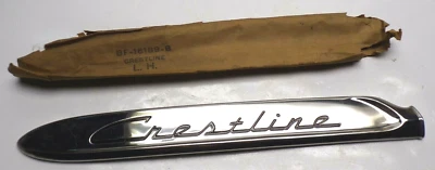 Ford Crestline 1953 guardabarros delantero derecho moldura de acero inoxidable BF-16189-B nuevo en caja Foto 1 de 4