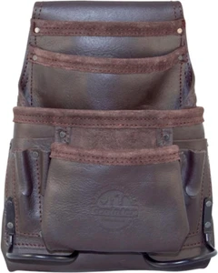 Bolsa De Herramientas Con 10 Bolsillos Y Cuero Curtido Con Aceite, 2 titulares - Picture 1 of 12