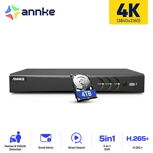 Grabadora de video de seguridad para el hogar ANNKE 4K 8CH 8MP 5IN1 DVR detección humana H.265+ - Imagen 1 de 18