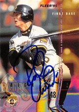 Rich Aude autographed baseball card (Pittsburgh Pirates, FT) 1995 Fleer #U-145