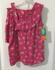 365 Kids By Garanimals Girls 2pc Pink Outfit Shirt & Shorts Flamingo Floats Sz 8 - Picture 1 of 5