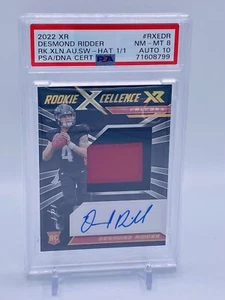 2022 Panini XR Desmond Ridder RPA One of One❗️ 1/1   PSA 8 Auto 10 - Picture 1 of 4