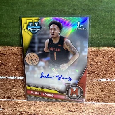 2023-24 Topps Bowman Chrome University Auto BCPA-JY Jahmir Young Refractor /250 - Image 1 of 3