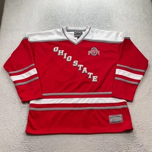 Vintage Ohio State Buckeyes Hockey Jersey Red Steve And Barry’s Men’s Size Large - Picture 1 of 12
