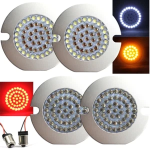 Eagle Lights 3 1/4" LED Front Rear Turn Signals Clear Lenses for Harley Heritage - Picture 1 of 11