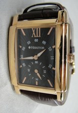 HERITOR FREDERICK AUTOMATIC MEN'S WATCH ROSE GOLD BROWN LEATHER STRAP