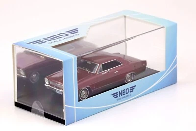 Chevrolet Nova SS Hardtop Dark Red 1966 Neo 47236 1:43 Resin USA Car - Image 1 of 3