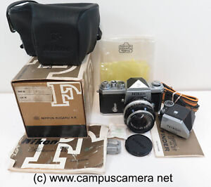 Korpus lustrzanki Nikon F 35mm z pryzmatem oka, pryzma FTn, Nikkor-S 50mm f1.4 i więcej!!