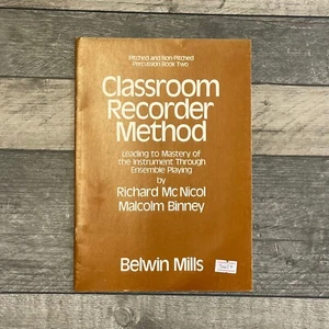 Classroom Recorder Method Book 2 Recorder & Percussion Belwin Mills - Picture 1 of 4