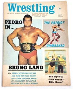 WRESTLING MONTHLY - JUNE 1972 - KEVIN SULLIVAN / THE PATRIOT / PEDRO MORALES - Picture 1 of 4