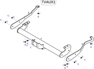 Barra de remolque automotriz con brida fija Towtrust para furgoneta Renault Trafic 2014 en adelante - Imagen 1 de 8