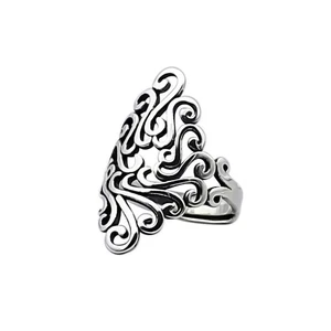 925 Silver Ring, Adjustable Ring, Thumb Ring Statement Ring, Stacking Rings - Picture 1 of 5