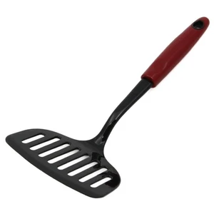 Chef Craft 12" Select Nylon Jumbo Wide Slotted Turner Spatula - Red or Grey - Picture 1 of 9