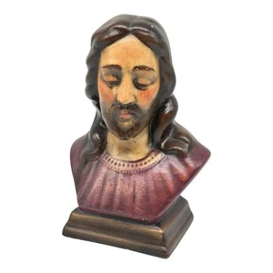 Vintage Ceramic Mold 7” Jesus Christ Bust Figurine Religious Decor  Beautiful!! - Picture 1 of 10