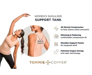 Camiseta sin mangas XL extra grande para mujer TOMMIE COBRE hombro cómodo soporte nude - Imagen 1 de 5
