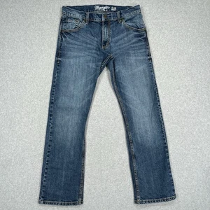 Wrangler Retro Slim Boot Jeans Mens 33 x 30 (32 x 29) Blue Denim Cowboy Western - Picture 1 of 12