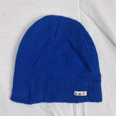 Gorro Neff Daily, tejido acanalado acrílico, talla única para la mayoría, azul real Foto 1 de 4