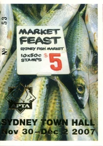 2007 Market Feast Sydney Fish Market - Stamp booklet Barcode 350949 APTA Sydney - Picture 1 of 3