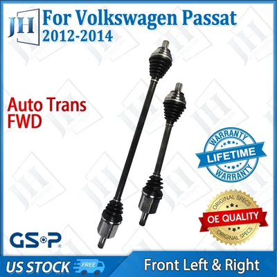 Par de ejes CV delantero izquierdo derecho OE para Volkswagen Passat 2012-2014 tracción delantera automático Foto 1 de 4