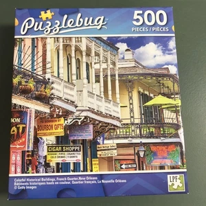 Puzzlebug 500 Pc Puzzle - French Qtr New Orleans Colorful Historical Buildings - Picture 1 of 3