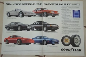 1985 Good Year Tire Print Ad Corvette IROC Z Trans Am GTA Mustang GT Daytona - Picture 1 of 1
