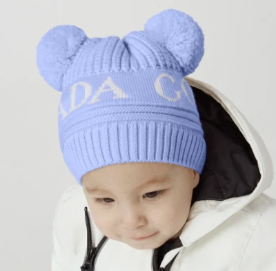 Canada Goose - Baby Double Pom Hat - Dawn Blue - One Size - Image 1 of 2