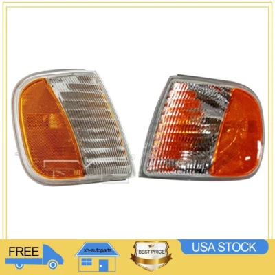 Conjunto de luz de seta/estacionamento dianteiro TYC compatível com Ford F-150 1997 - 2001 2002 - Imagem 1 de 4