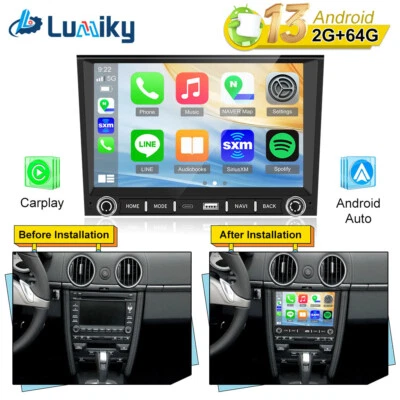 2+64G For Porsche 911 997 Cayman Boxster 987 Android 13 Car Stereo Radio Sat GPS - Image 1 of 4