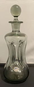 Holmegaard Kluk Kluk Smoke Decanter w/Optic Stopper Star Trek Kastrup - Picture 1 of 6