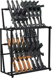 Rifle Escopeta Pistola Estante Almacenamiento Plegable 14 Pistolas De Pie Piso Exhibición Organizador - Imagen 1 de 8