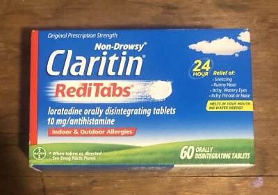 CLARITIN Reditabs 24 horas alivio de alergias sin somnolencia 60 comprimidos CADUCIDAD 08/2026 NUEVO Foto 1 de 4