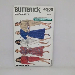 Butterick Classics Sewing Pattern-#4305-Size 6-8-10-Shirt-Skirt-Uncut-F/F-1989 - Picture 1 of 7