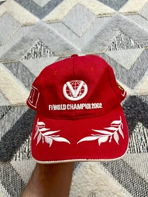 Gorra de carreras Schumacher Ferrari 2002 campeón del mundo de F1 vintage Foto 1 de 4