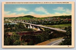 Postal Hancock Bridge Across Potomac River Conecta Virginia Occidental con Maryland - Imagen 1 de 2